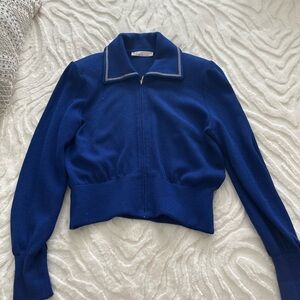 St. John Royal Blue Bomber Jacket